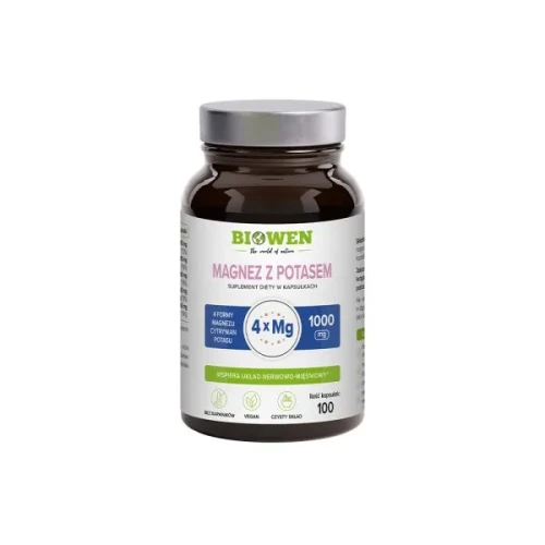 Biowen - Magnez z Potasem 1000 mg - 100 kaps be-effective