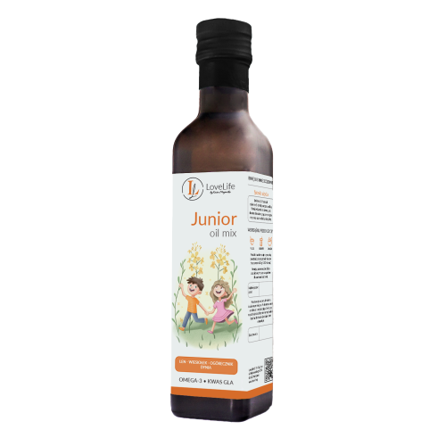 LoveLife JUNIOR by med.Marci - Oleje Roślinne - Zdrowe Tłuszcze - 250 ml be-effective