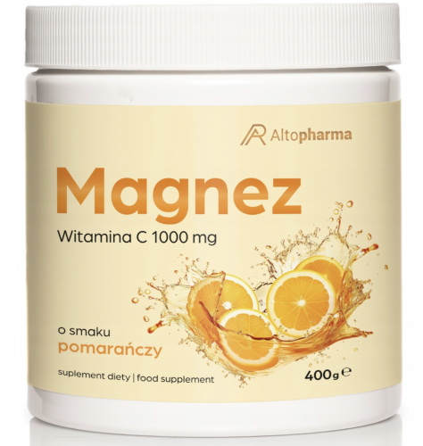 AltoPharma - Cytrynian Magnezu Pomarańcza - w proszku 400g  be-effective