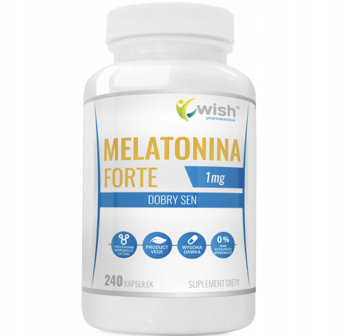 Wish Pharmaceutical - MELATONINA 1mg - 240 kapsułek be-effective