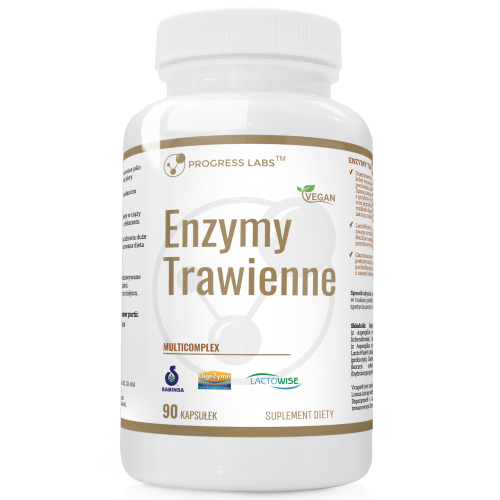 Progress Labs - Enzymy Trawienne DIGESTIVE ENZYMES DigeZyme® - 90 kaps  be-effective