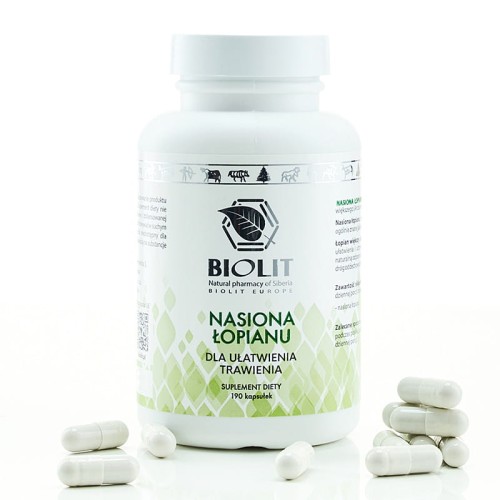 BIOLIT - Nasiona Łopianu - 190 kapsułek be-effective