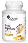 Aliness - Kwas kaprylowy (60% C8) 600 mg x 90 caps - Olej MCT z kokosa