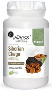 Aliness - Siberian Chaga ekstrakt 40, 400mg x 90 Vege caps.