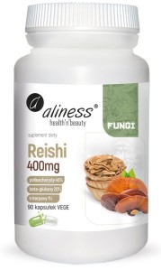 Aliness - Reishi ekstrakt owocniki 40/20/1, 400mg x 90 Vege caps