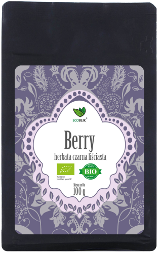 EcoBlik - Herbata czarna BERRY liściasta EKO - 100g be-effective