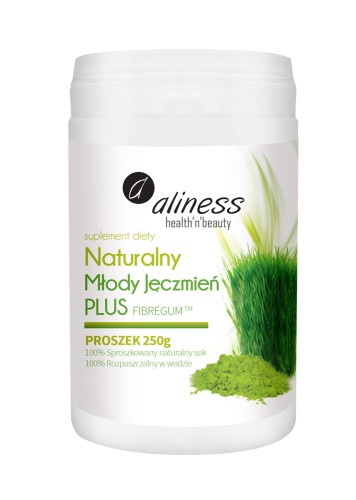 ALiness - Naturalny Młody Jęczmień Plus Fibregum, proszek 250g be-effective