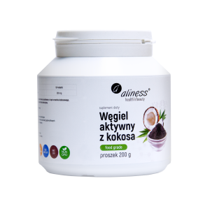Aliness - Węgiel aktywny z kokosa  FOOD GRADE proszek 200 g