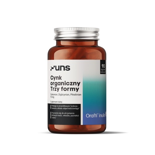 UNS - Cynk organiczny Trzy formy 90 vege kaps be-efective