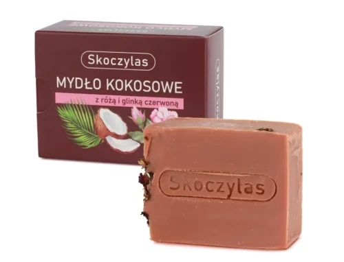 Skoczylas - MYDŁO kokosowe z różą i glinką czerwoną be-effective