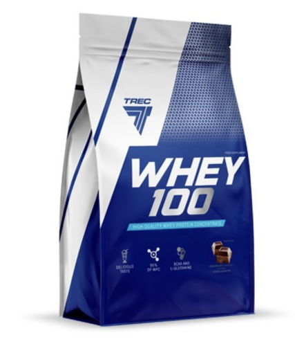 TREC - Odżywka białkowa - WHEY 100 DOUBLE CHOCOLATE- Białko 700g  be-effective