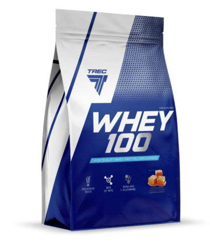 TREC - Odżywka białkowa - WHEY 100 SALTED CARAMEL - Białko 700g  be-effective.