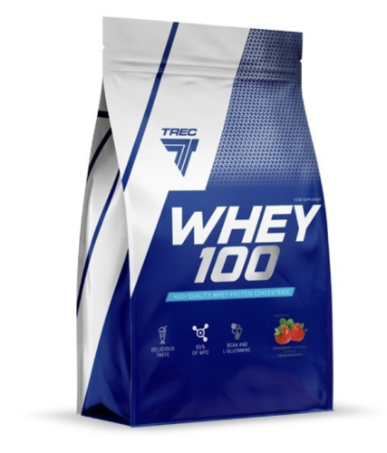 TREC - Odżywka białkowa - WHEY 100 STRAWBERRY - Białko 700g  be-effective