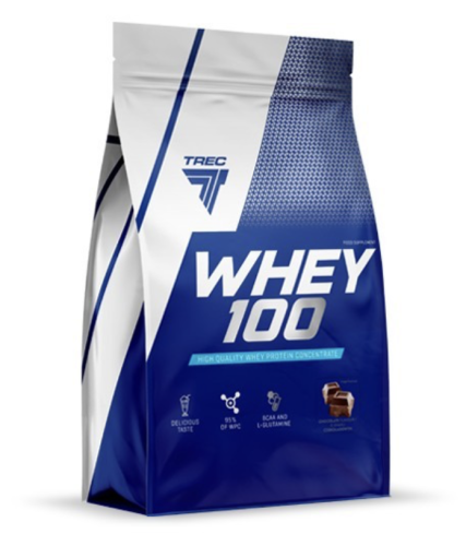 TREC - Odżywka białkowa - WHEY 100 Chocolate - Białko 900g be-effective