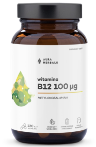 Aura Herbals - Witamina B12 100 mg, metylokobalamina, kapsułki 120 szt.