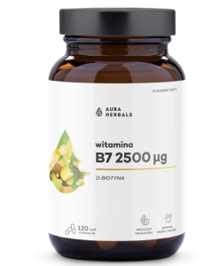 Aura Herbals - Witamina B7 2500 µg, biotyna, kapsułki 120 szt.
