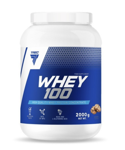 TREC - Odżywka białkowa - WHEY 100 JAR COOKIES - Białko 2000g  be-effective