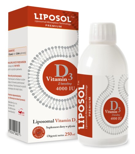 Liposol - Liposomalna Witamina D3 4000 IU 250 ml be-effective
