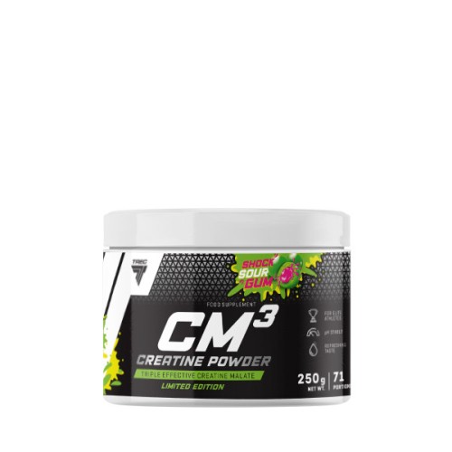 TREC - CM3 POWDER - Jabłczan kreatyny w proszku 250g - JAR SOUR GUM be-effective