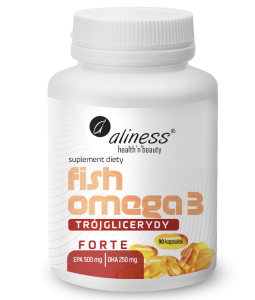Aliness - Fish Omega 3 FORTE  Trójglicerydy 500/250mg - 90 kapsułek