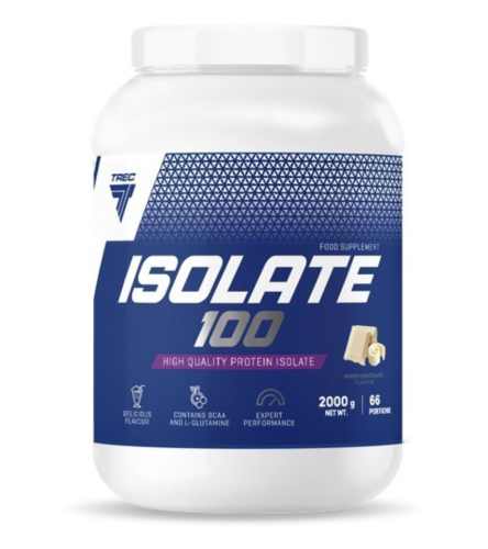 TREC - ISOLATE 100 - JAR WHITE CHOCOLATE - 2000g  be-effective
