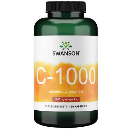 SWANSON - Witamina C1000 + dzika róża - 90 caps be-effective