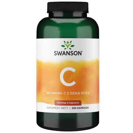 SWANSON - Witamina C1000 + dzika róża - 250 kaps  be-effective