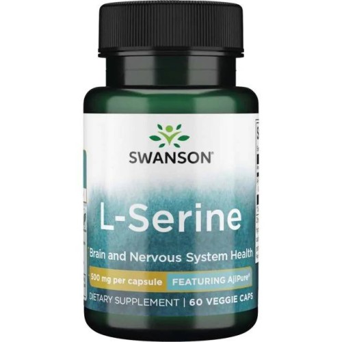 SWANSON AjiPure L-seryna 500mg 60kaps be-effective