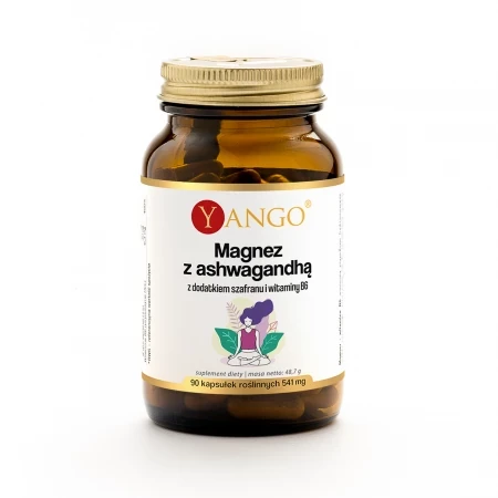 Yango - Magnez z ashwagandhą z dodatkiem szafranu i witaminy B6 - 90 kaps be-effective