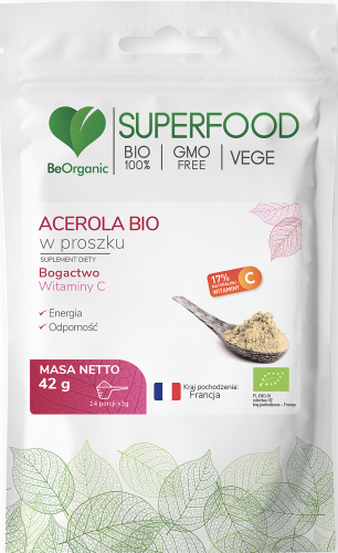 BeOrganic - Acerola BIO w proszku 42g be-effective