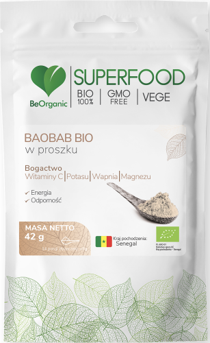 BeOrganic - Baobab BIO w proszku 42g  be-effective