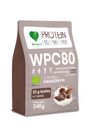 BeOrganic - Białko serwatkowe WPC 80 Kakao BIO 345g be-effective