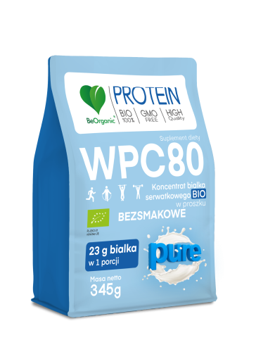 BeOrganic - Białko serwatkowe WPC 80 Pure BIO 345g be-effective