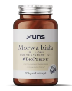 UNS -MORWA BIAŁA + BIOPERINE 60 VEGE KAPS.
