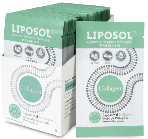 Aliness - Liposol, Liposomalny Collagen rybi x 40 saszetek be-effective