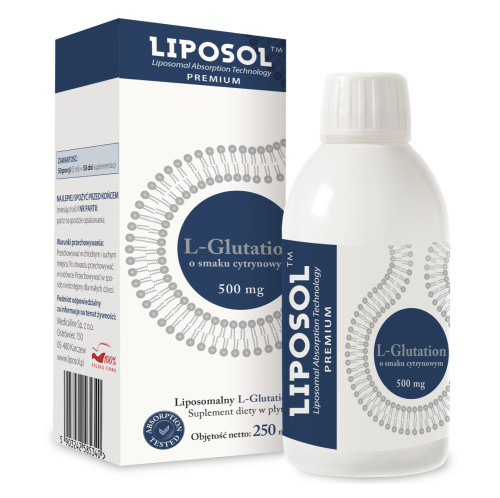 Liposol - Liposomalny Glutation 500mg, 250 ml, smak cytrynowy be-effective