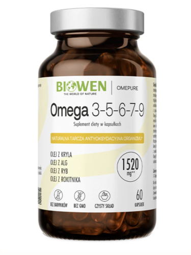 Omega 3-5-6-7-9 Biowen 60 kapsułek be-effective