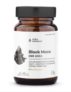 Aura Herbals -  Black Maca DER 100:1 - kapsułki 60 szt. 