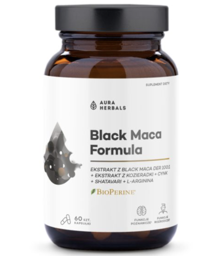 Aura Herbals - Black Maca Formuła - kapsułki 60 szt be-effective