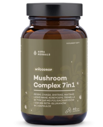 Aura Herbals - Mycodrop - Mushroom Complex 7 w 1 - kapsułki 60 szt. be-effective