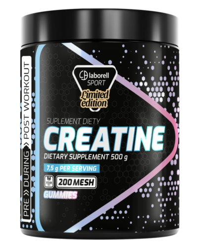 Laborell - Creatine gummies 500g SPORT - Monohydrat kreatyny o smaku kwaśnych żelek be-effective