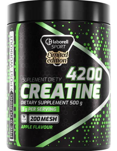Laborell - Creatine 4200 apple 500g SPORT be-effective