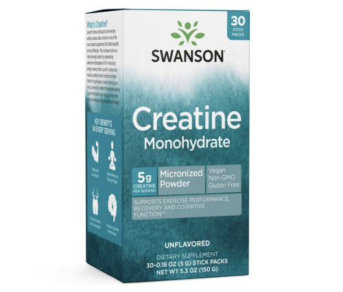SWANSON Creatine Monohydrate w saszetkach - bezsmakowe be-effective