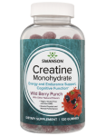 SWANSON Creatine Monohydrate w żelkach - smak ponczu z dzikich jagód 