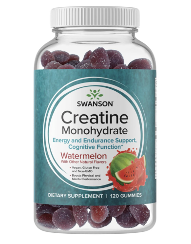 SWANSON Creatine Monohydrate w żelkach - smak arbuzowy be-effective
