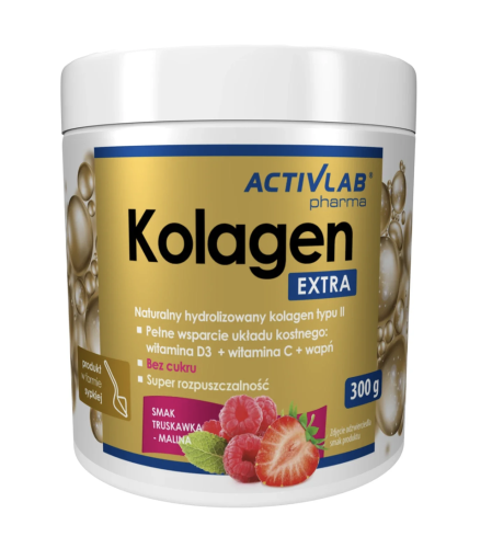 Activlab - Kolagen EXTRA malina - truskawka 300g. be-effective