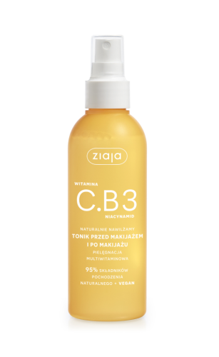 ZIAJA - WITAMINA C.B3 tonik przed i po makijażu 190ml be-effective