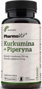 Pharmovit - Kurkumina + piperyna 90 kaps - Classic