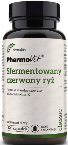 Pharmovit - Sfermentowany czerwony ryż 120 kaps - Classic PV be-effective