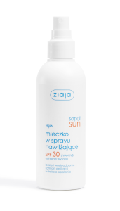 ZIAJA - SOPOT SUN mleczko w sprayu nawilżające SPF 30 UVA + UVB ochrona wysoka 170 ml.